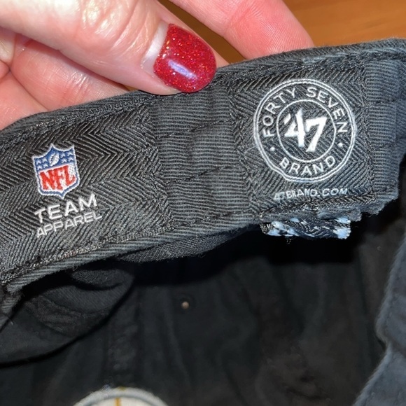 Mens Pittsburgh Steelers '47 Brand Black Cleanup fitted Hat size Large - Picture 4 of 7